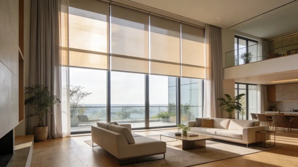 modern window coverings for large windows​