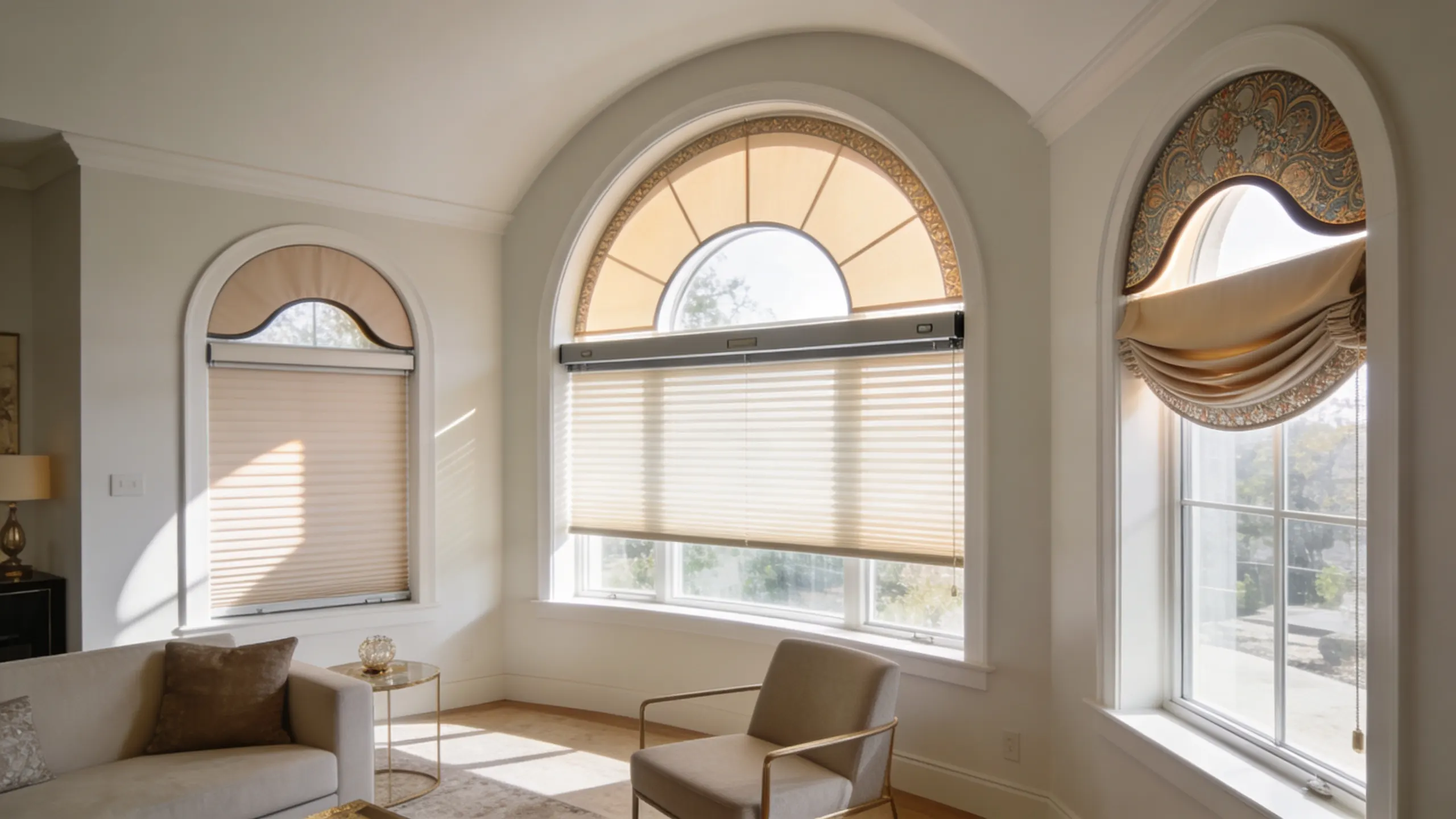 window coverings for half moon windows​